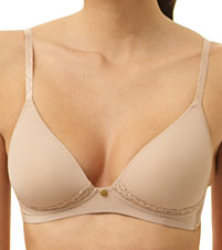 Underneath, Body Double Lace Trim Contour Soft Cup Bra